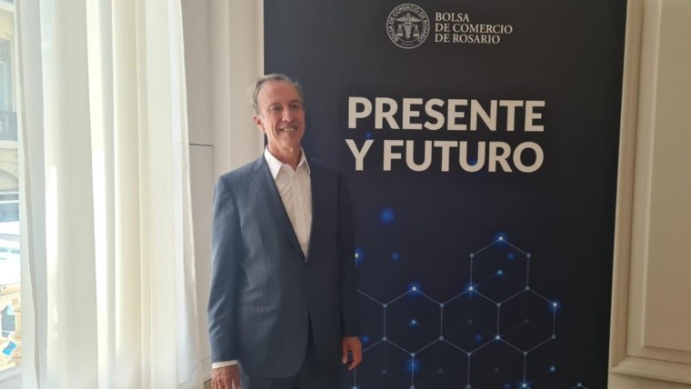 Patricio Supervielle, en la Bolsa dse Comercio de Rosario.