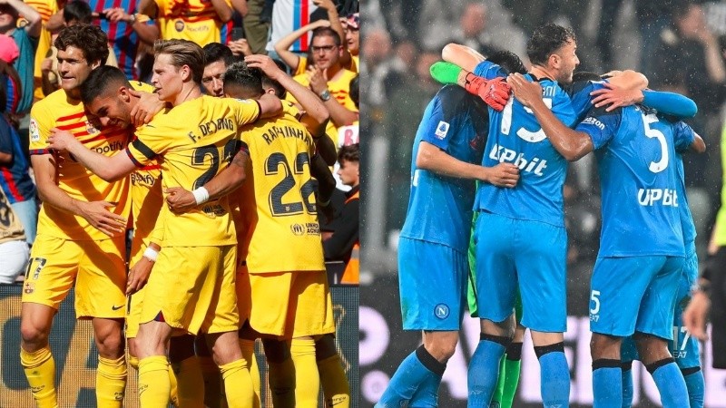 Abrazos para Torres y Raspadori, autores de los goles de los punteros.