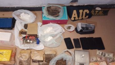 La droga incautada en la vivienda de Riobamba y Alsina.