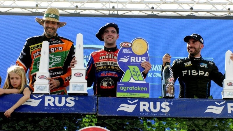 El podio en el circuito entrerriano este domingo.