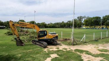 Una de las imágenes que mostró Central de las obras en Ciudad Deportiva.