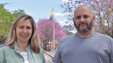 Myriam Bregman junto a Octavio Crivaro.