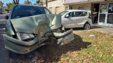 El conductor de la Meriva fue trasladado en ambulancia