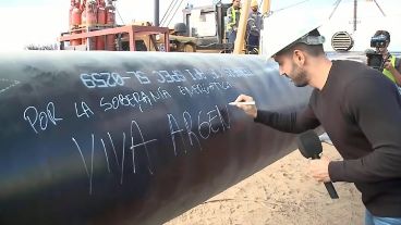 El nuevo hito se alcanzó en el kilómetro 232 de la traza a la altura de La Pampa.