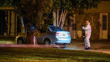 La Policía trabajaba en la escena del crimen.