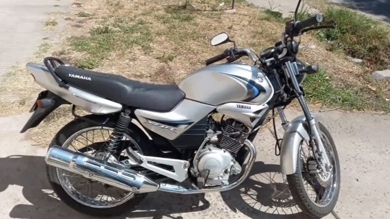 La imagen de la moto robada en el taller de Callao y Milán.