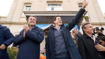 Sergio Massa, Wado de Pedro y Diego Guiliano encabezaron un acto que tuvo muchas lecturas.