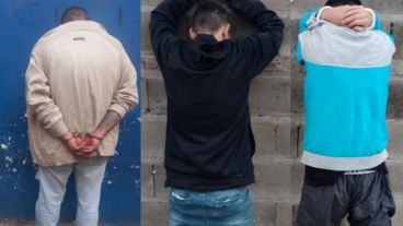 Los tres detenidos en operativos del sábado 9 de junio.