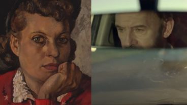 Detalle de "El saco rojo", de Julio Vanzo, y captura del cortometraje "Rabia", de Romina Tamburello.