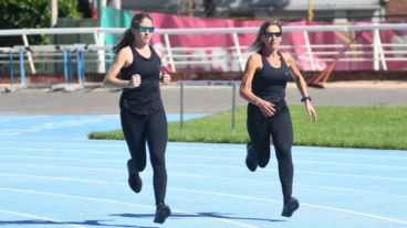 Anabel Moro y María Silvina Borgiani en acción.