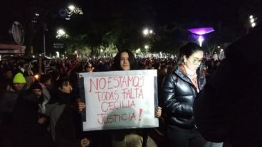 Imagen de una marcha el pasado 15 de junio por el crimen de Cecilia en Chaco