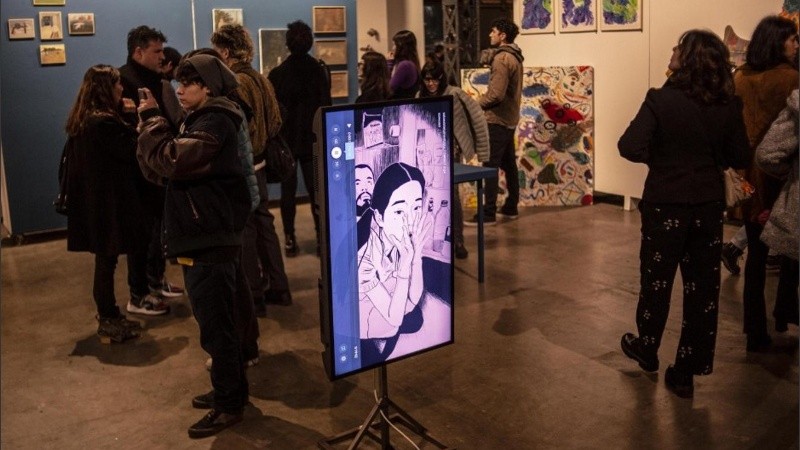Una imagen de la MicroFeria de Arte Rosario que se desarrolló en el CEC.
