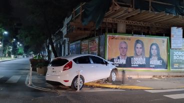 Así quedó el automóvil siniestrado.