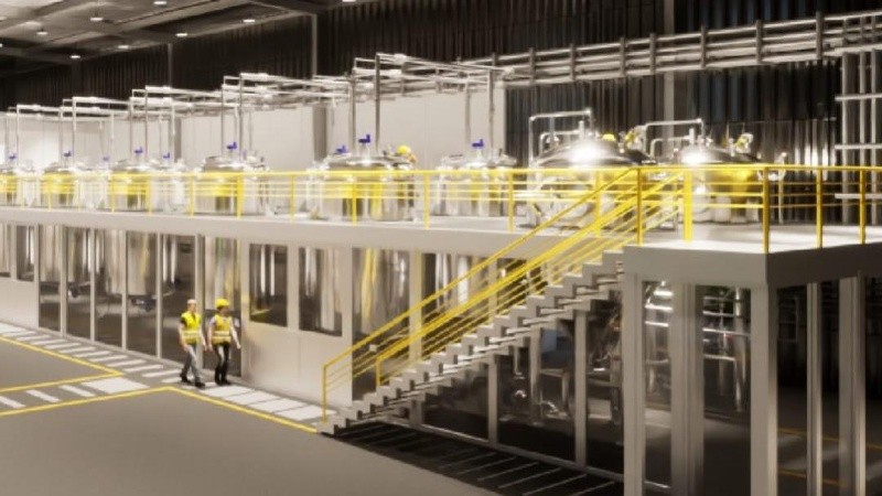 Render de la primer fábrica de bioplásticos del país
