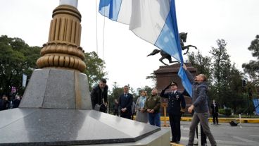 El acto central en el parque Independencia.