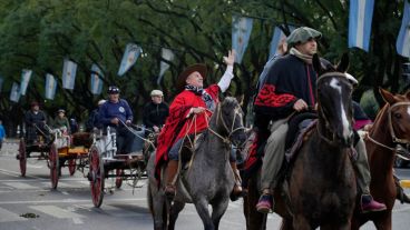 El desfile gaucho por el Día de la Independencia.