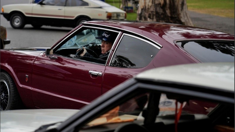 La exhibición de autos antiguos en el Parque de la Independencia.