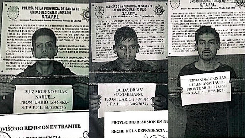 Los tres presos que restaban encontrar.