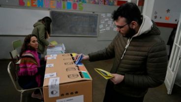 Así se desarrollaban las Paso 2023 en Rosario.