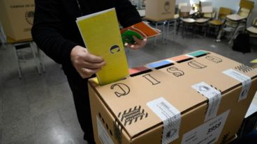 Así se desarrollaban las Paso 2023 en Rosario.