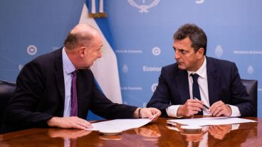 Perotti con Massa en una de las últimas reuniones que mantuvieron este año.