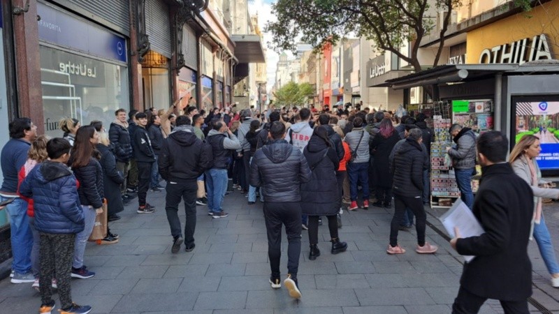 La presencia de Milei este miércoles en el centro de Rosario.