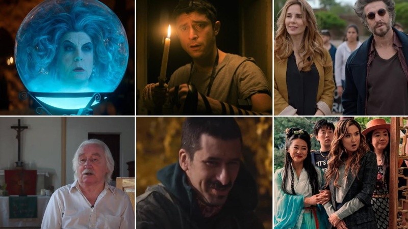 Mansión Embrujada, El exorcismo del demonio, Doble discurso, Reformadores, El último otoño y Locas en apuros,. Los trailers