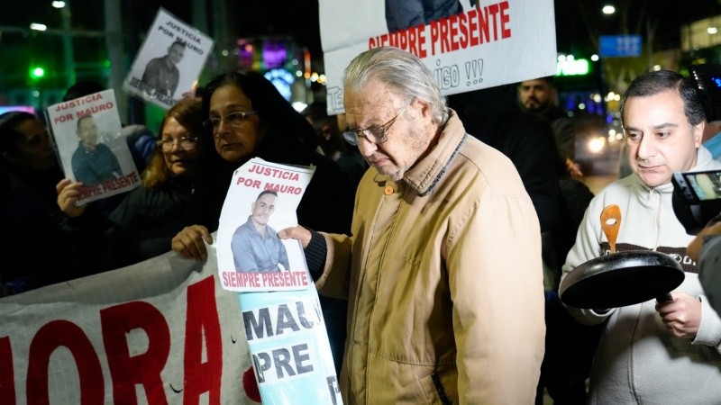 La manifestación en Tiro Suizo, barrio donde se produjo el trágico ataque el 3 de mayo.