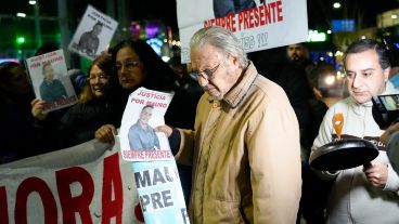 La manifestación en Tiro Suizo, barrio donde se produjo el trágico ataque el 3 de mayo.