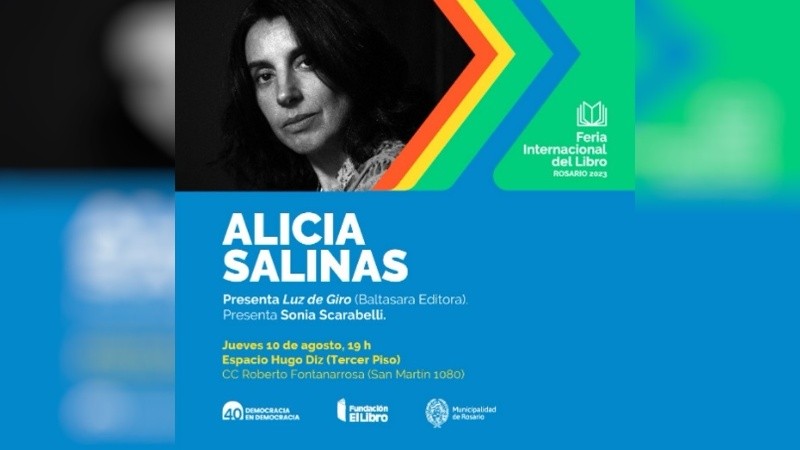 La cita con la autora será el jueves 10 de agosto, a las 19, en el Centro Cultural Fontanarrosa.