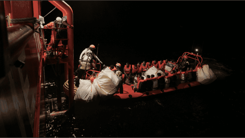 El rescate fue en la zona del Mediterráneo central.