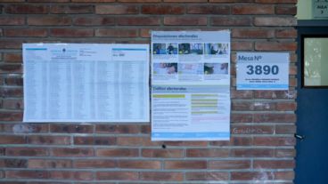 Un padrón con electores en Rosario.