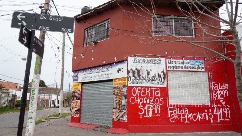 La carnicería sobre boulevard Seguí que intentaron robar.