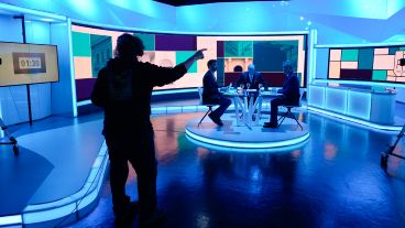 El debate en los estudios de El Tres.