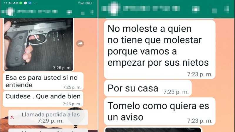 Algunos de los mensajes que José recibió de los usurpadores.