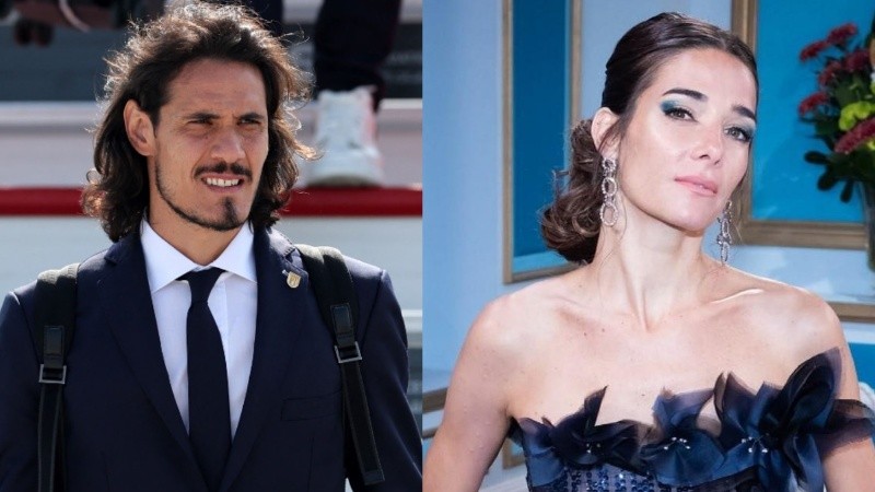 El futbolista Edinson Cavani y la actriz Juana Viale.
