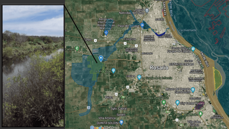 El mapa de Rosario y las reservas: pensar un sistema vida junto a esos espacios verdes.