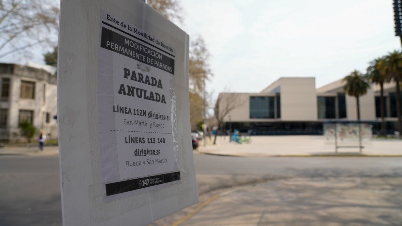 La parada anulada frente al Centro de Justicia Penal