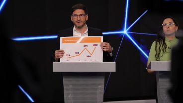 Imágenes del debate de candidatos a la gobernación de Santa Fe