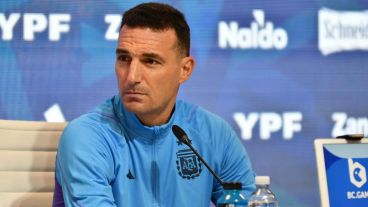 Scaloni brindó una conferencia de prensa en el predio de Ezeiza.