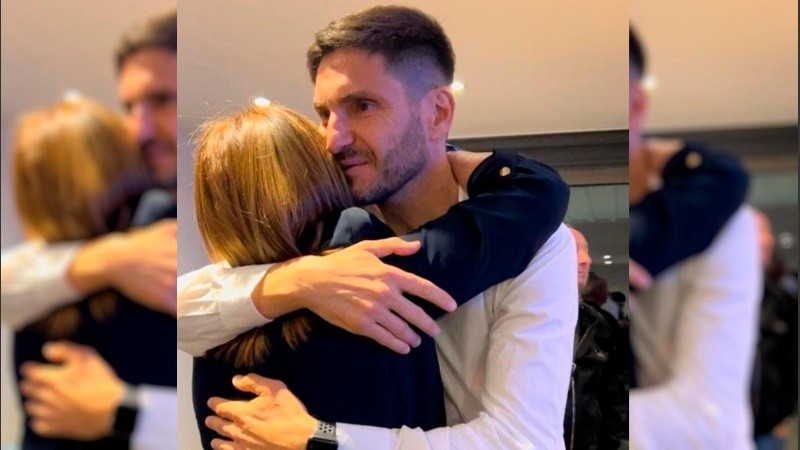 El afectuoso saludo de Patricia Bullrich y Maximiliano Pullaro en el centro de cómputos en Puerto Norte.