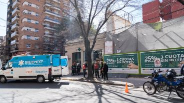 El frente del terrono donde se produjo el derrumbe.