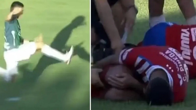 André Orellana salió expulsado por la falta cometida sobre el final del partido.