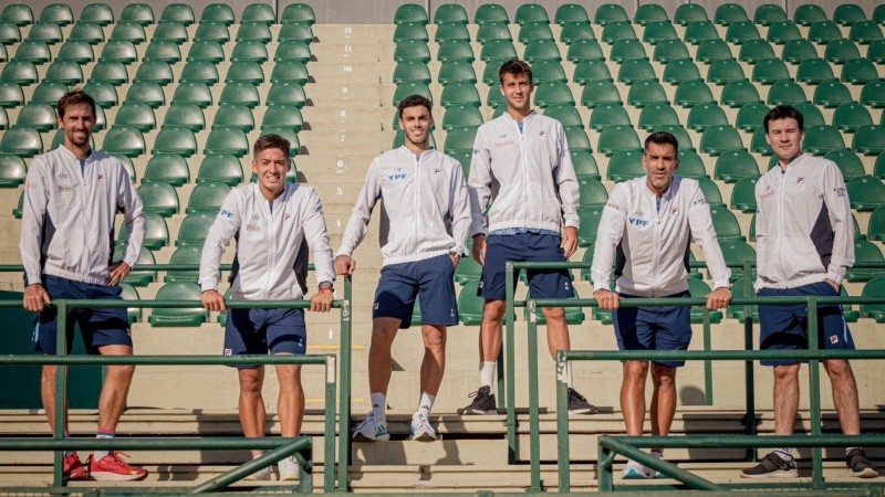 El equipo argentino de Copa Davis, con Guille Coria como capitán