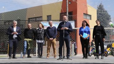 El acto de este martes en Los Pumitas.
