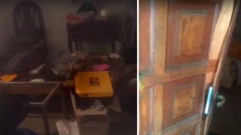 Los delincuentes rompieron la puerta para entrar a la casa.