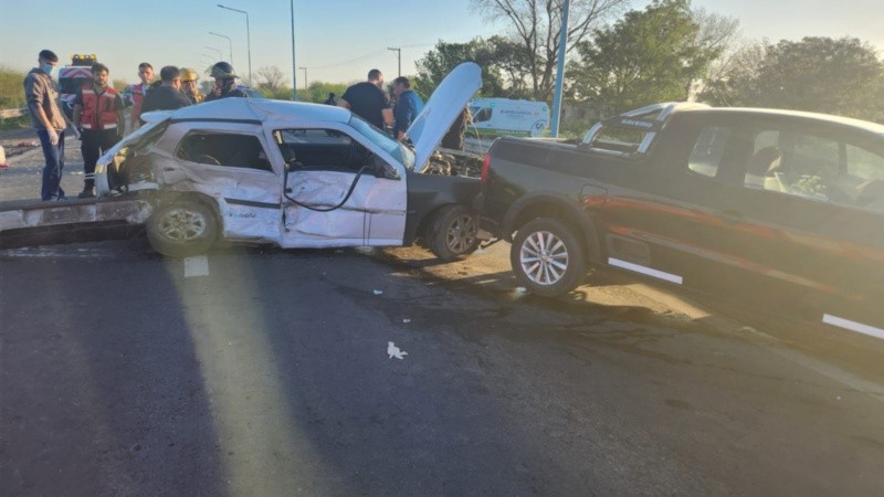 El siniestro vial en ruta 18 dejó heridos.