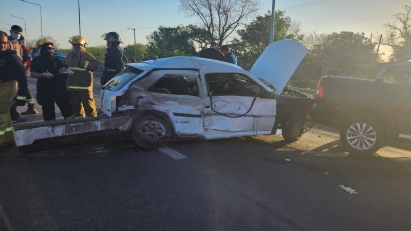 Así quedó el vehículo siniestrado.