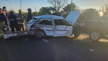 Así quedó el vehículo siniestrado.