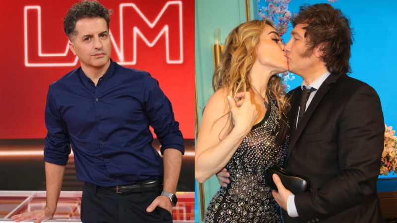 Ángel de Brito, Fátima Florez y Javier Milei.